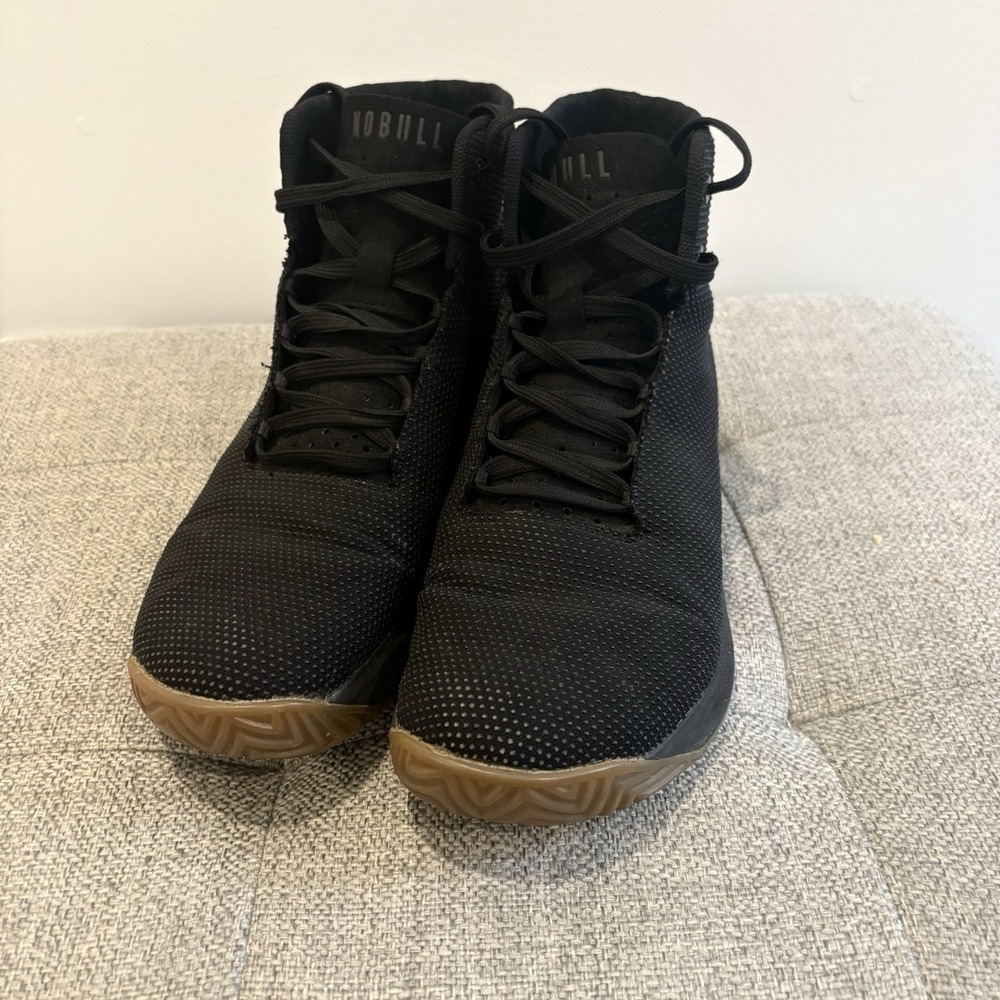 Nobull Outwork Edge Unisex M6.5/W8 Training Shoes Black Mesh High Top Sneakers - Picture 2 of 10